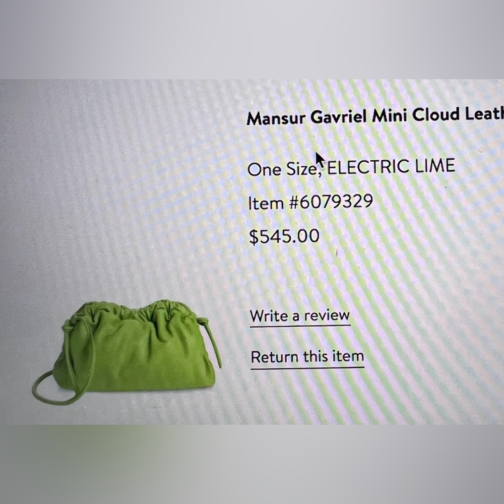 Mansur Gavriel Mini Cloud Leather Clutch. EUC. One Size